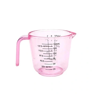 Immagine di dragonaur home decor 150/300/600ml Manico Impilabile Plastica Misurini Acqua Latte Uovo Scala Misurino con Beccuccio Rosa 150ml