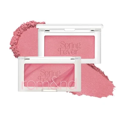 Immagine di rom&amp;nd Bettter THAN CHEEK S02 LYCHEE CHIPGlow Highlighter RougeGlossy Puder Blush discreto opaco per tutti i tipi di pelle, confezione da 1, 3,4 g