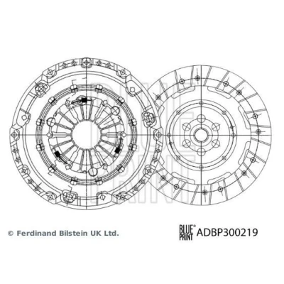 Immagine di BLUE PRINT ADBP300219 Kit Frizione in due pezzi con grasso sintetico 241mm PEUGEOT: 5008 I, 208 I Hatchback, 508 SW, CITROËN: C4 II Hatchback