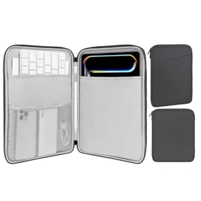 Immagine di MoKo 9 11 Custodia Protettiva Compatibile con iPad PRO M4 2024/11 Pollici Air M2 2024/iPad 10a 10,9 5/4 10,9, Galaxy Tab S9/S8/A8/A7 2022, Grigio Scuro