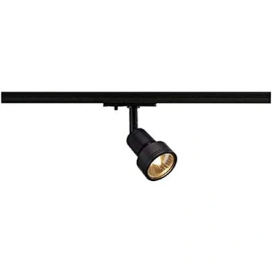 Immagine di SLV monofase, Spot LED, faretto, Lampada a soffitto, Sistema binari, Illuminazione da Interno / GU10, 50 W, Puri QPAR51 50W Nero Opaco