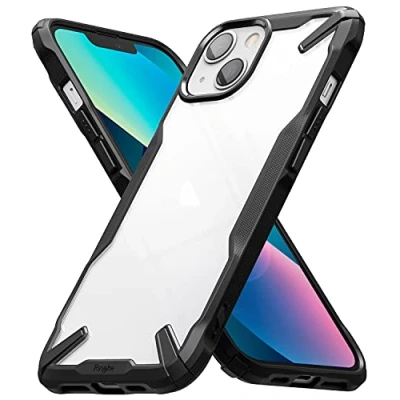 Immagine di Ringke Fusion X Compatibile con Cover iPhone 13 (2021) Custodia Trasparente Retro Rigido Antiurto Paraurti Robusto TPU Black Nero