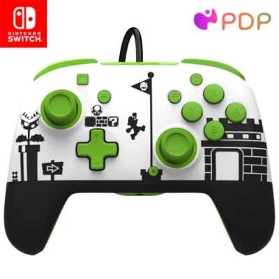 Immagine di PDP Switch Rematch cablato controller SUPER MARIO licenza ufficiale by Nintendo Customizable buttons, sticks, triggers, and paddles Ergonomic Controllers
