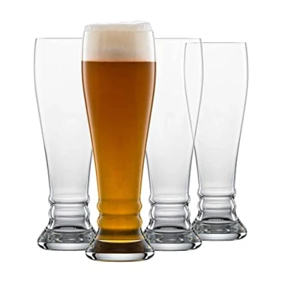 Immagine di Schott Zwiesel Bavaria Beer Basic 130004 Set di 4 bicchieri da birra in vetro colore cristallo 0,5 l, dimensioni: 8,4 x 25,2 cm