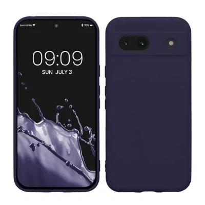 Immagine di kwmobile Custodia Compatibile con Google Pixel 8a Cover Back Case per Smartphone in Silicone TPU Protezione Gommata deep ocean