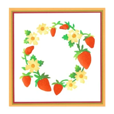 Immagine di Sizzix Stencil a strati Ghirlanda di fragole, One size