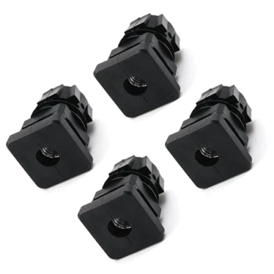 Immagine di Design61 4 tappi filettati per tubi quadrati, 25 x mm, 1 1,5 con filettatura interna M8