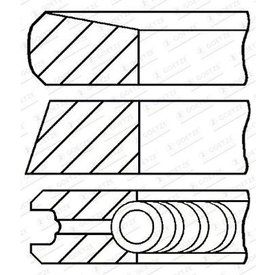 Immagine di GOETZE ENGINE 08 447400 00 Kit Fasce Elastiche 92 TOYOTA: HILUX 3 Pick up