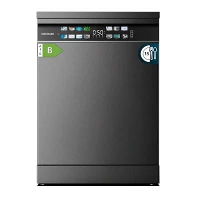 Immagine di Cecotec Lavastoviglie da incasso Bolero Aguazero 6700 Dark B. 60cm, 15 coperti, Classe B, Motore Inverter Plus, Display Color, 14 programmi, Turbo Dry+, Dual Zone Wash, Vassoio regolabile, AutoClean