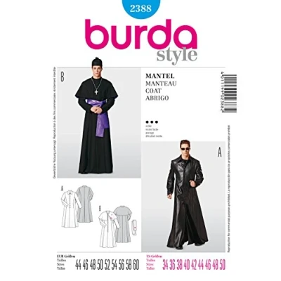 Immagine di Burda B2388 Cartamodello per Realizzare Un Cappotto, 19 x 13 cm