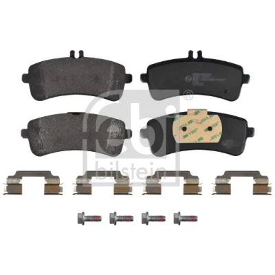 Immagine di FEBI BILSTEIN 176871 Kit pastiglie freno Assale posteriore Predisposto per contatto segnalazione usura con materiale di montaggio