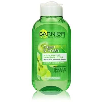 Immagine di Garnier Clean &amp; Fresh Occhi Struccante/absc hmink Medio rimuove wasserfestes Make Up (con estratto di uva) occhio aerztlich testato, 1er Pack 125 ML