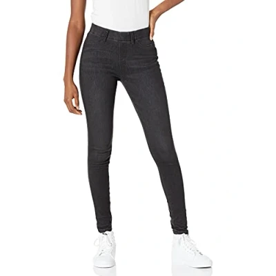 Immagine di Amazon Essentials Jegging in Maglia Elasticizzata Senza Zip (Disponibile Taglie Forti) Donna, Grigio Slavato, L Corto