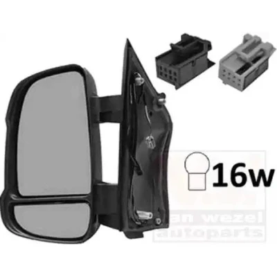 Immagine di Specchio retrovisore esterno Van Wezel 0983805 Sx completo, convesso, per regolazione elettrica specchio, termico, con sensore temperatura, c