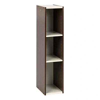 Immagine di Iris Ohyama, Libreria/scaffale per armadietto a 3 livelli/mobili laterali/scaffale salvaspazio, Modulare, Altezza mensola regolabile 3,2 cm, Ufficio, Casa Space Saving Shelf UB 9020 Marrone