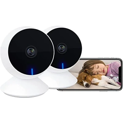 Immagine di Laxihub M1 Mini Telecamere di sicurezza da interno 2 PC, 1080p Full HD Baby Monitor Pet Camera con Phone APP, visione notturna, audio a vie, Motion/Sound Detection