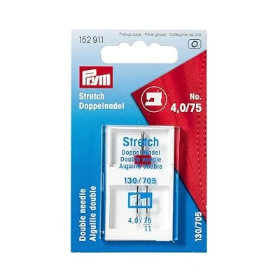 Immagine di Prym Stretch 75/4.0 Aghi Doppi per Macchina da Cucire