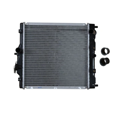 Immagine di NRF EASY FIT 506750 Radiatore motore Alluminio 349 346 24 con adattatore Alette di raffreddamento saldate HONDA: HR V I, CIVIC 6 Hatchback