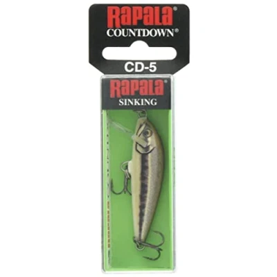 Immagine di Rapala Esca da Pesca Artificiale Spinning CountDown di Simulazione per in Acqua Dolce Legno Balsa Profondità Nuoto 0.9 1.8m 5cm/5g Prodotta Estonia Artistic Minnow