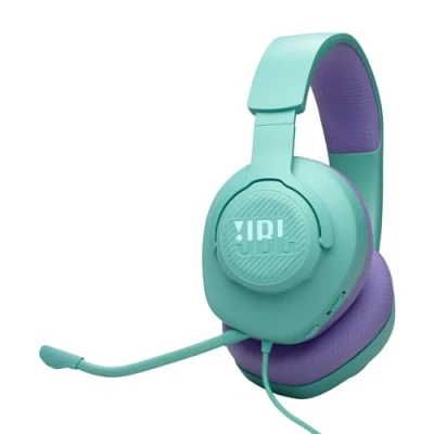 Immagine di JBL Quantum 100M2 Cuffie Gaming Over Ear con Filo, QuantumSOUND Signature e Jack per da 3,5 mm, Compatibilità Multi Platform, Microfono Rimovibile, Opzione Mute, Ciano