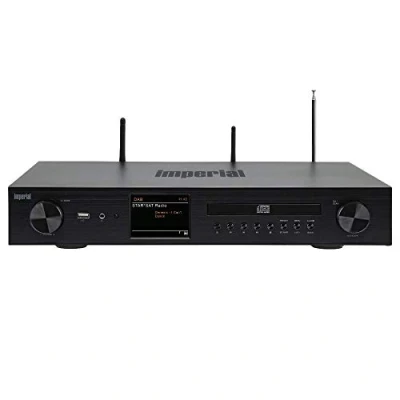 Immagine di amplificatore radio Internet Hi Fi Imperial DABMAN i550 CD (DAB+/DAB/UKW/WLAN, Bluetooth, servizi di streaming, lettore CD, stereo, ricevitore AV), nero, larghezza HiFi, 22 252 00