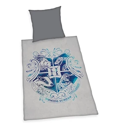 Immagine di Herding Set di Biancheria da Letto Harry Potter, Federa 80 x cm, Copripiumino 135 200 Chiusura a Bottoni, Cotone