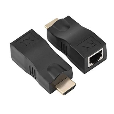 Immagine di Topiky 1080P HDMI Extender, 30m a RJ45 Cavo di rete Extender Converter Ripetitore TX Trasmettitore Ricevitore su CAT 5e CAT6 per HDPC 4K 2K