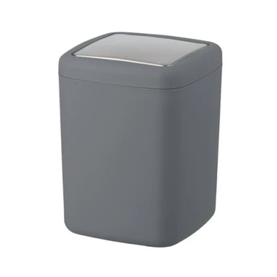 Immagine di Wenko Portarifiuti con Coperchio Basculante Barcelona S Antracite per Cosmetici, Assolutamente infrangibile Grigio