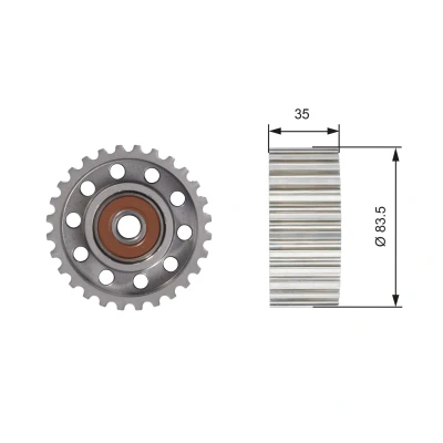 Immagine di GATES T42100 Galoppino/Guidacinghia, Cinghia dentata Tru Power