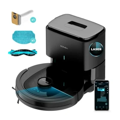 Immagine di Cecotec Robot aspirapolvere Conga 7490 Ultimate Home X Treme. 4000 Pa. Autonomia 120 min, Navigazione laser e base di auto svuotamento, Pulizia 4 in 1, Spazzola centrale multifunzione, APP