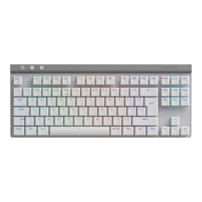 Immagine di Logitech G G515 LIGHTSPEED TKL Tastiera gaming wireless profilo ribassato, LIGHTSYNC RGB, design sottile senza tastierino numerico, copritasti PBT, switch meccanici Tactile, US INTL QWERTY Bianco