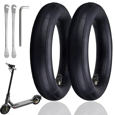 Immagine di OUXI 2 pezzi 8,5 pollici Scooter Camera d&#039;aria 8 1/2x2 Doppio spessore Pneumatico di ricambio compatibile per Tubi 0 angolo valvola tubolare con strumento montaggio