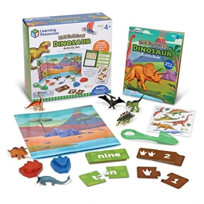 Immagine di Learning Resources Set Dinosauri Skill Builders, 22 Pezzi, dai 4 Anni in avanti, apprendimento, Scienza, Libro di attività prescolari, Taglia Unica, LER1262