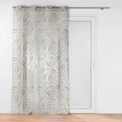 Immagine di Douceur d&#039;Intérieur, tenda trasparente con occhielli (140 x 240 cm) Alma, nero, tulle sabbiato stampato