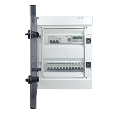 Immagine di RoadEu Scatola Portafusibili Impermeabile IP65 con Contatore Quadro Elettrico Esterno 400V / 230V Interruttore Differenziale Fusible &quot;C&quot; 16A e 10A 13 Circuiti