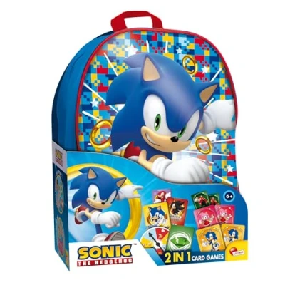 Immagine di Lisciani Giochi Sonic 2 in 1 Card Games a Backpack, 104536, Multicolore