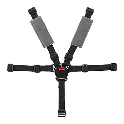 Immagine di POLISPORT 8632100016 Cintura di sicurezza a 5 punti ricambio + imbottitura per sedia modello BILBY MAXI colore nero