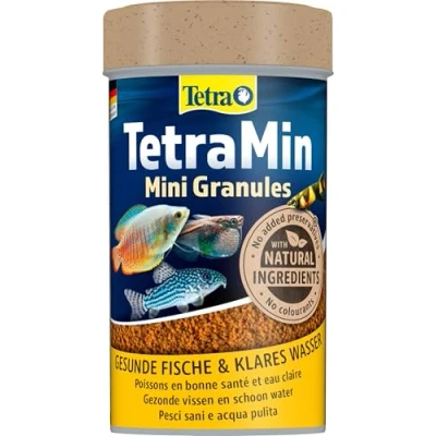 Immagine di TetraMin Mini Granules Mangime per Pesci sotto Forma di Granuli Fini Ornamentali d&#039;Acqua Dolce Taglia Piccola, 100 ml