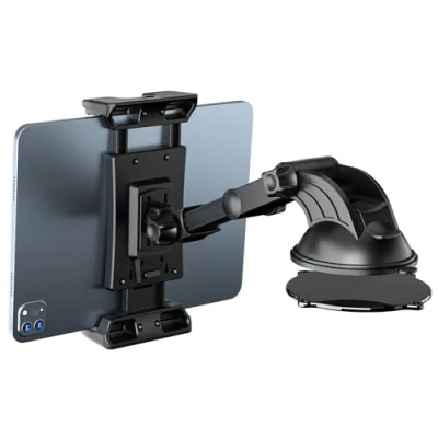 Immagine di Supporto Tablet Auto, OHLPRO Universale per Cruscotto Parabrezza Rotazione a 360 Gradi, Stick Gel di Aspirazione TPU iPad Mini Samsung Galaxy Dimensioni 7&quot; 10,5&quot;
