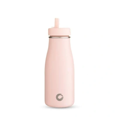 Immagine di onegreenbottle Evolution Borraccia in acciaio inossidabile, senza BPA/BPS, isolata e a tenuta stagna, con coperchio cannuccia, bevande calde fredde da 350 ml (marshmallow)