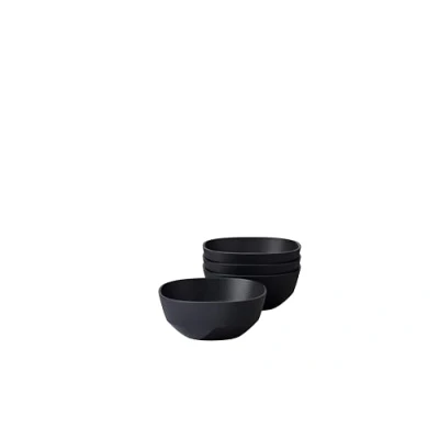 Immagine di Mepal Ciotola da Portata 4 Pezzi Silueta Lavabile in lavastoviglie e microonde Piatto per Insalata Piatti Tapas Stoviglie 250 ml Nordic Black