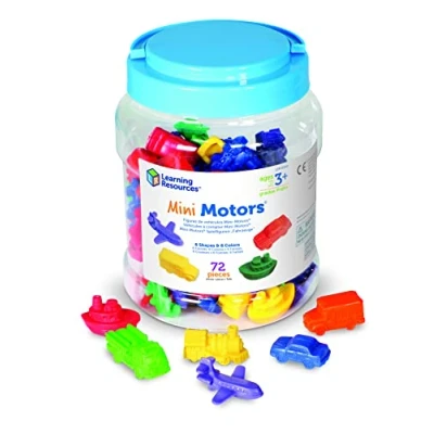 Immagine di Learning Resources Figurine a forma di veicoli Mini Motors (set da 72)