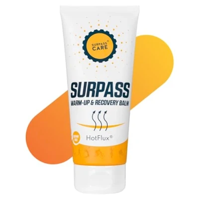 Immagine di SURPASS Balsamo Per Riscaldamento e Recupero Atleti, Crema Riscaldante Muscolare Ciclisti, Sensazione di Calore a Lunga Durata, Rilassante Muscolare, Massaggio (200 ml)