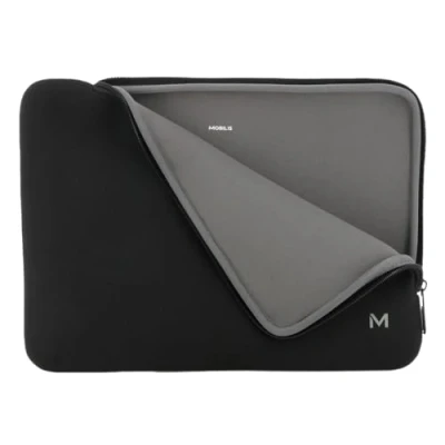 Immagine di Mobilis Custodia in Neoprene per Laptop 14 16&#039;&#039;, Protettiva PC/Notebook/Ultrabook fino a 14&#039;&#039;, compatibile con MacBook Air/Pro 13,3&#039;&#039;, Nero/Grigio
