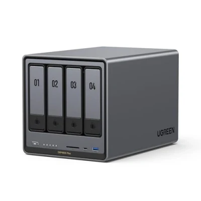 Immagine di UGREEN NASync DXP4800 Plus, NAS desktop a 4 bay, CPU Intel Pentium Gold 8505 5 core, RAM DDR5 da 8 GB, SSD 128 1 * 10 GbE, 2,5 2 slot M.2 NVMe, HDMI 4K (senza disco)