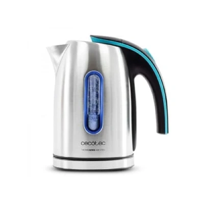 Immagine di Cecotec ThermoSense 220 in acciaio, bollitore elettrico, senza BPA, 1630 W, base 360º, filtro anticalcare, doppio sistema di sicurezza, 1,2 litri