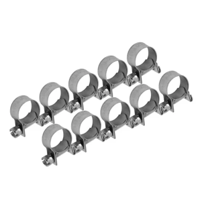 Immagine di Fydun 10pz Fascetta stringitubo in acciaio inossidabile Mini tubo di alimentazione Morsetto per flessibile a parete sottile piccole dimensioni (13 15Mm) + garsiduro collier