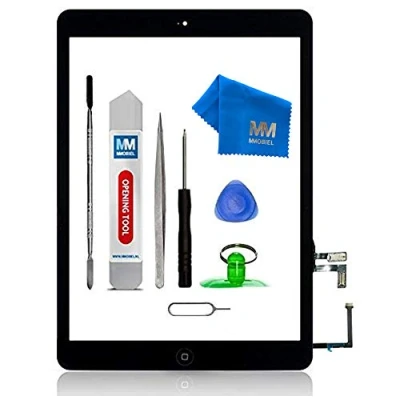 Immagine di MMOBIEL Digitizer compatibile con iPad Air (Nero) 9.7 Pollici 2013 Assemblaggio schermo tattile touchscreen frontale Incl kit attrezzi