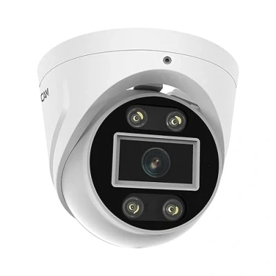 Immagine di Telecamera dome IP da esterno 5 MP PoE con faretti e sirena Foscam T5EP Bianco