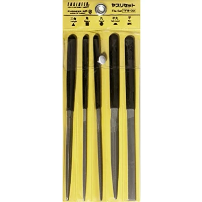 Immagine di ENGINEER tfs 02 Set di 5 mini lime precisione miste, prodotte in Giappone, colore: Nero